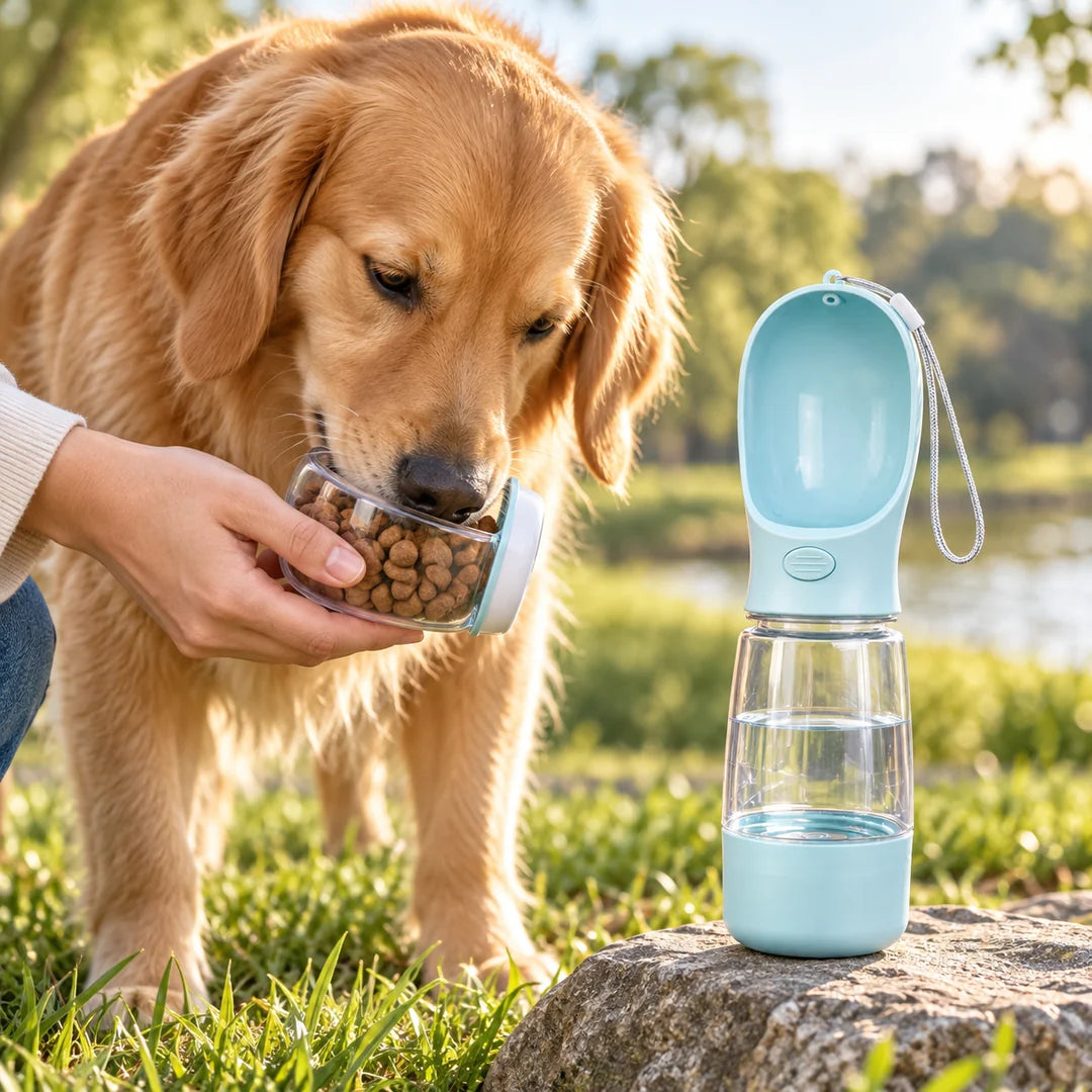 Futter griffbereit – PfotenFlasche in der Anwendung